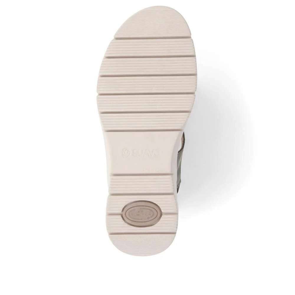 FlyFlot Touch Fasten Leather Sandals - CAL39020 / 325 263 - Green-Multi - Image 5