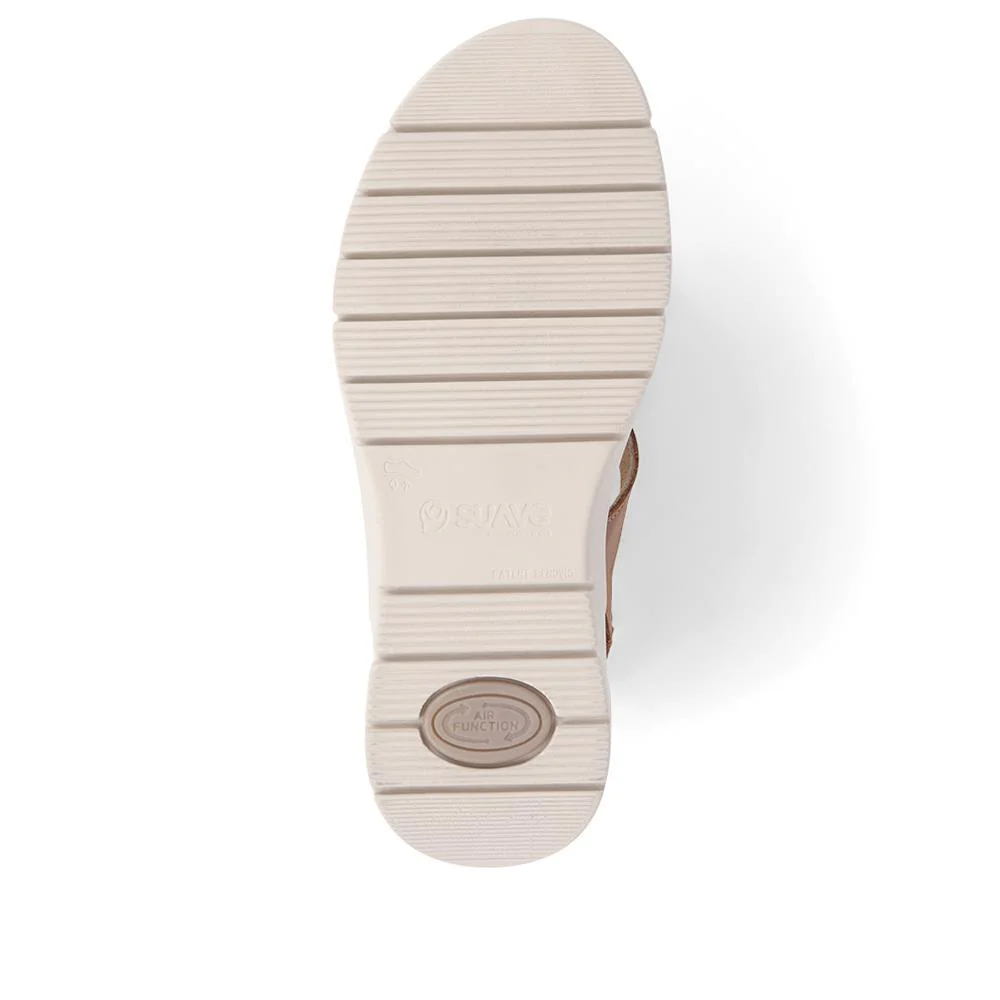 FlyFlot Touch Fasten Leather Sandals - CAL39020 / 325 263 - Tan Multi - Image 5