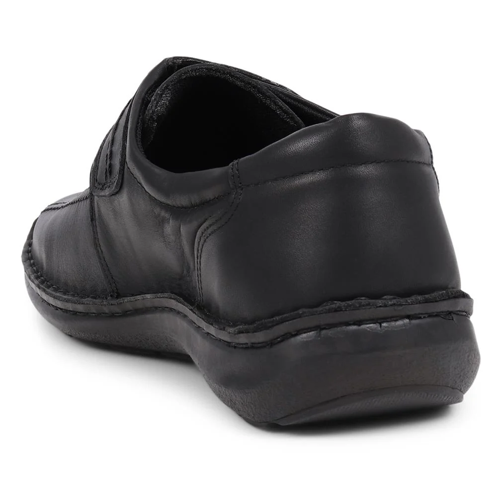 Touch-Fasten Leather Shoes - HAK26000 / 310 502 - Black - Image 3
