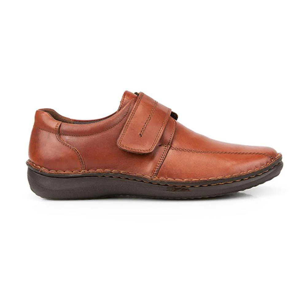Touch-Fasten Leather Shoes - HAK26000 / 310 502 - Tan - Image 2