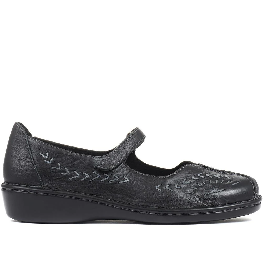 Touch-Fasten Mary Janes - AS2400 / 308 534 - Black - Image 2