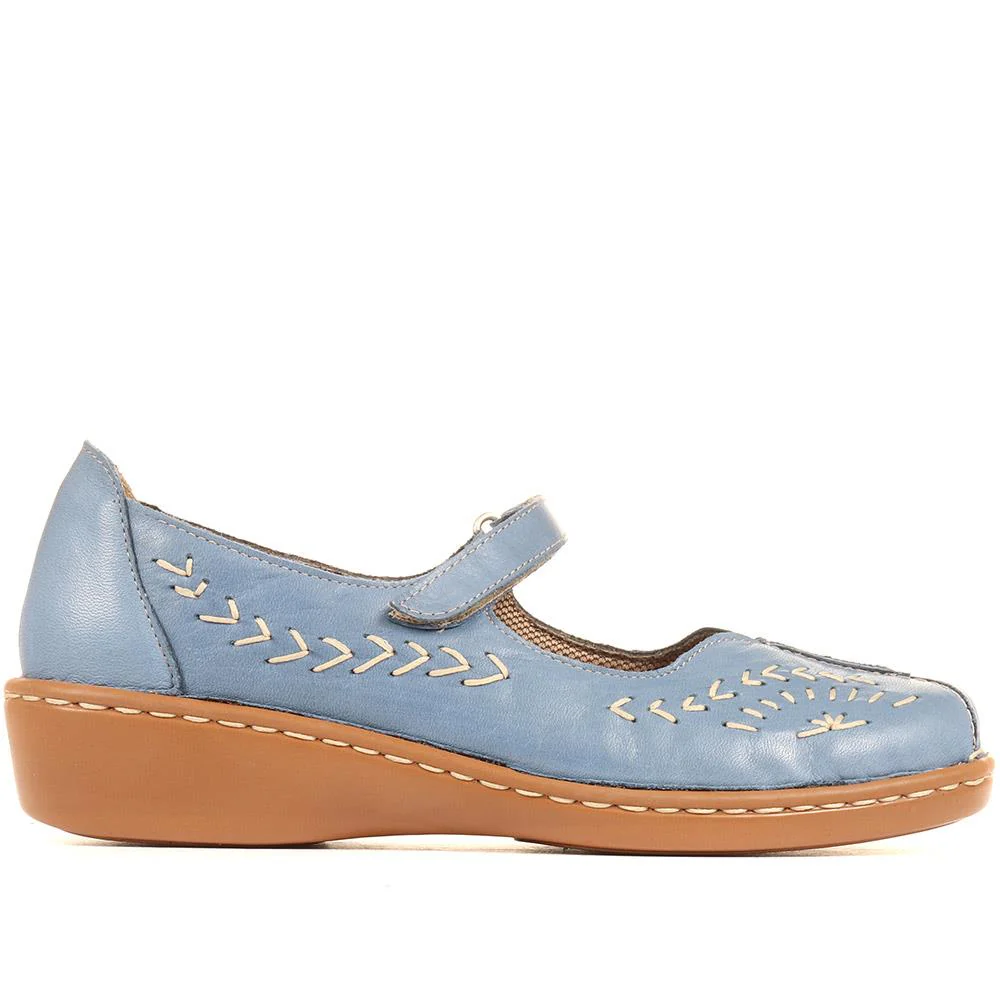 Touch-Fasten Mary Janes - AS2400 / 308 534 - Denim - Image 2
