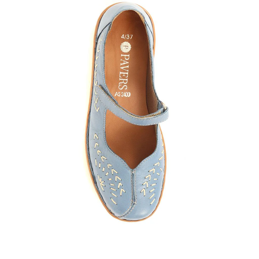 Touch-Fasten Mary Janes - AS2400 / 308 534 - Denim - Image 4