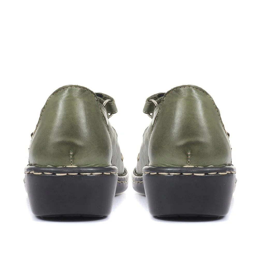 Touch-Fasten Mary Janes - AS2400 / 308 534 - Khaki - Image 3