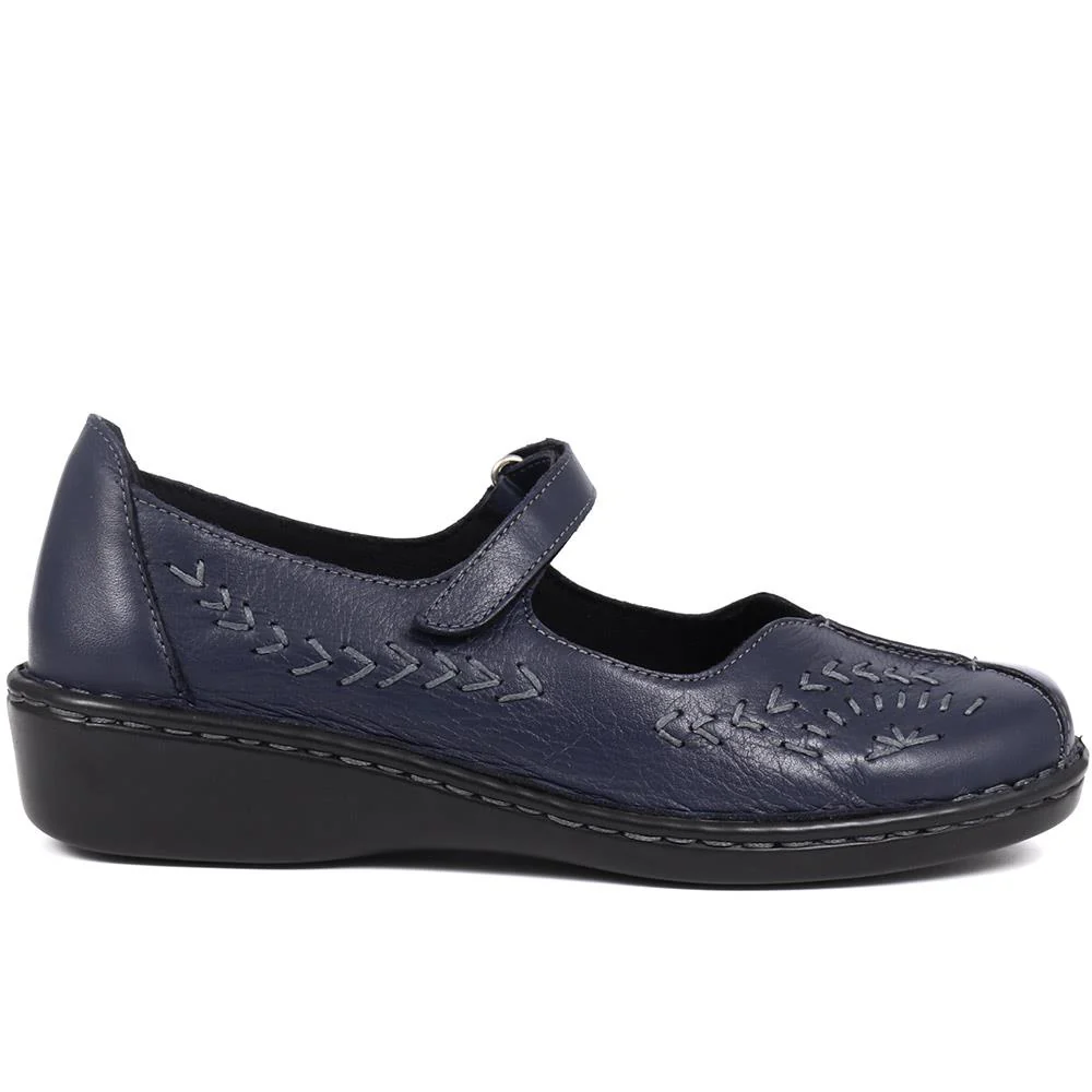 Touch-Fasten Mary Janes - AS2400 / 308 534 - Navy - Image 2