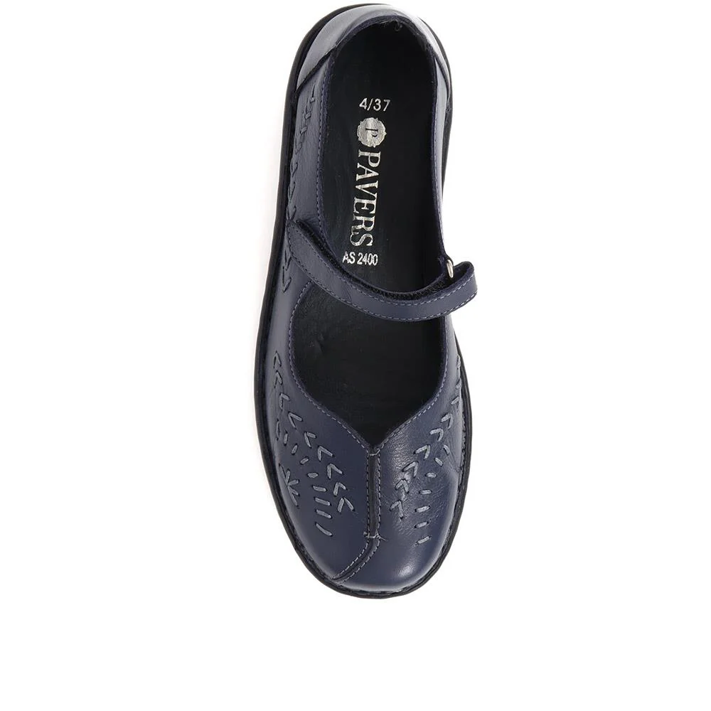 Touch-Fasten Mary Janes - AS2400 / 308 534 - Navy - Image 5