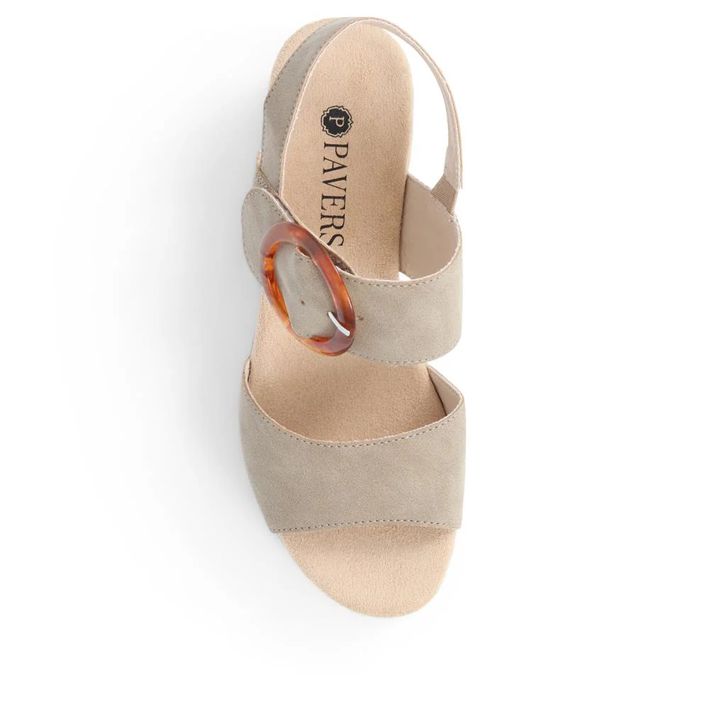 Touch-Fasten Platform Sandals - WBINS39031 / 325 231 - Taupe - Image 5