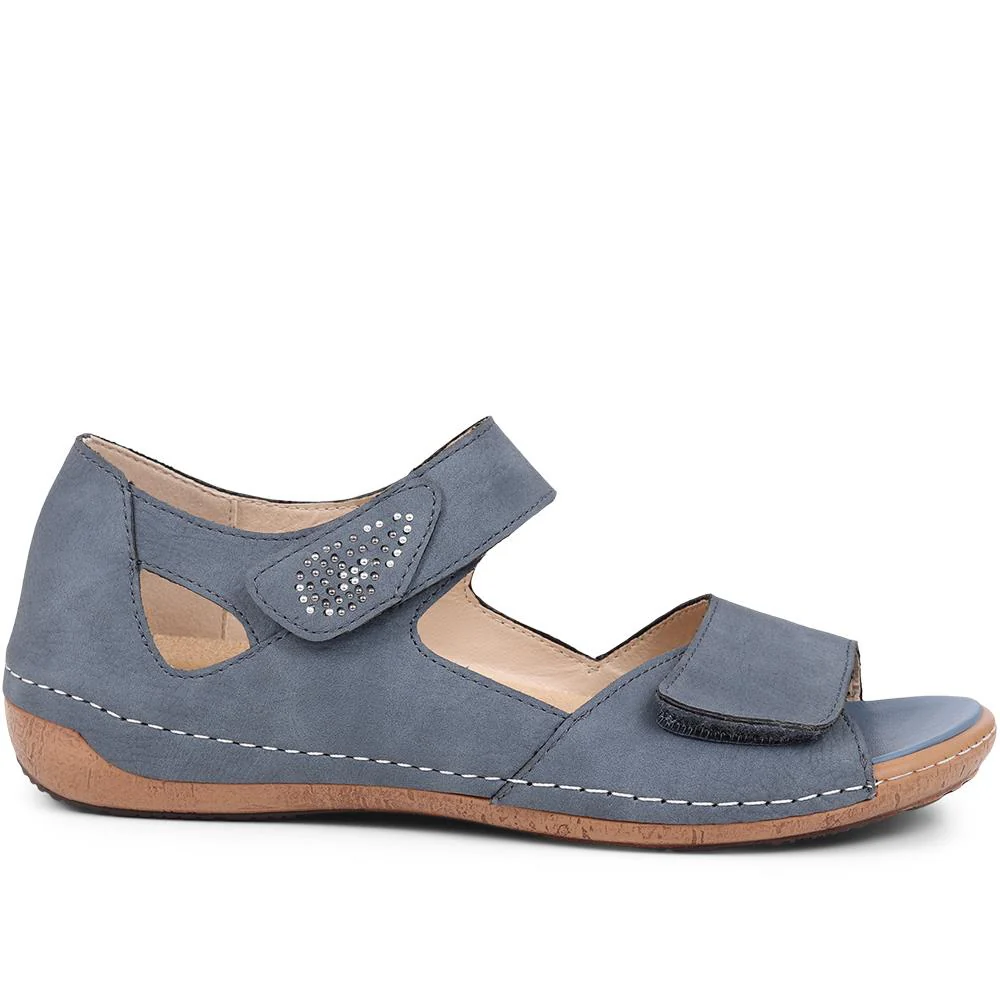 Touch-Fasten Sandals  - WBINS39041 / 325 055 - Blue - Image 3