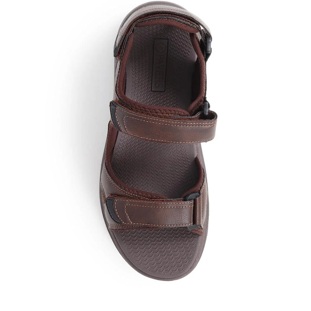 Touch-Fasten Sandals - XIAM39001 / 325 671 - Dark Brown - Image 5