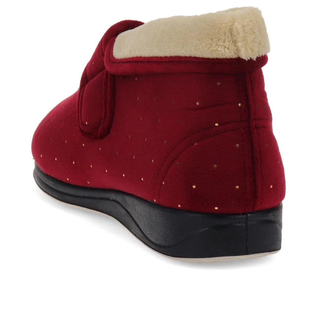 Touch-Fasten Slippers - DINAH / 325 977 - Burgundy - Image 3