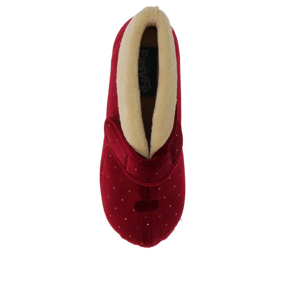 Touch-Fasten Slippers - DINAH / 325 977 - Burgundy - Image 4