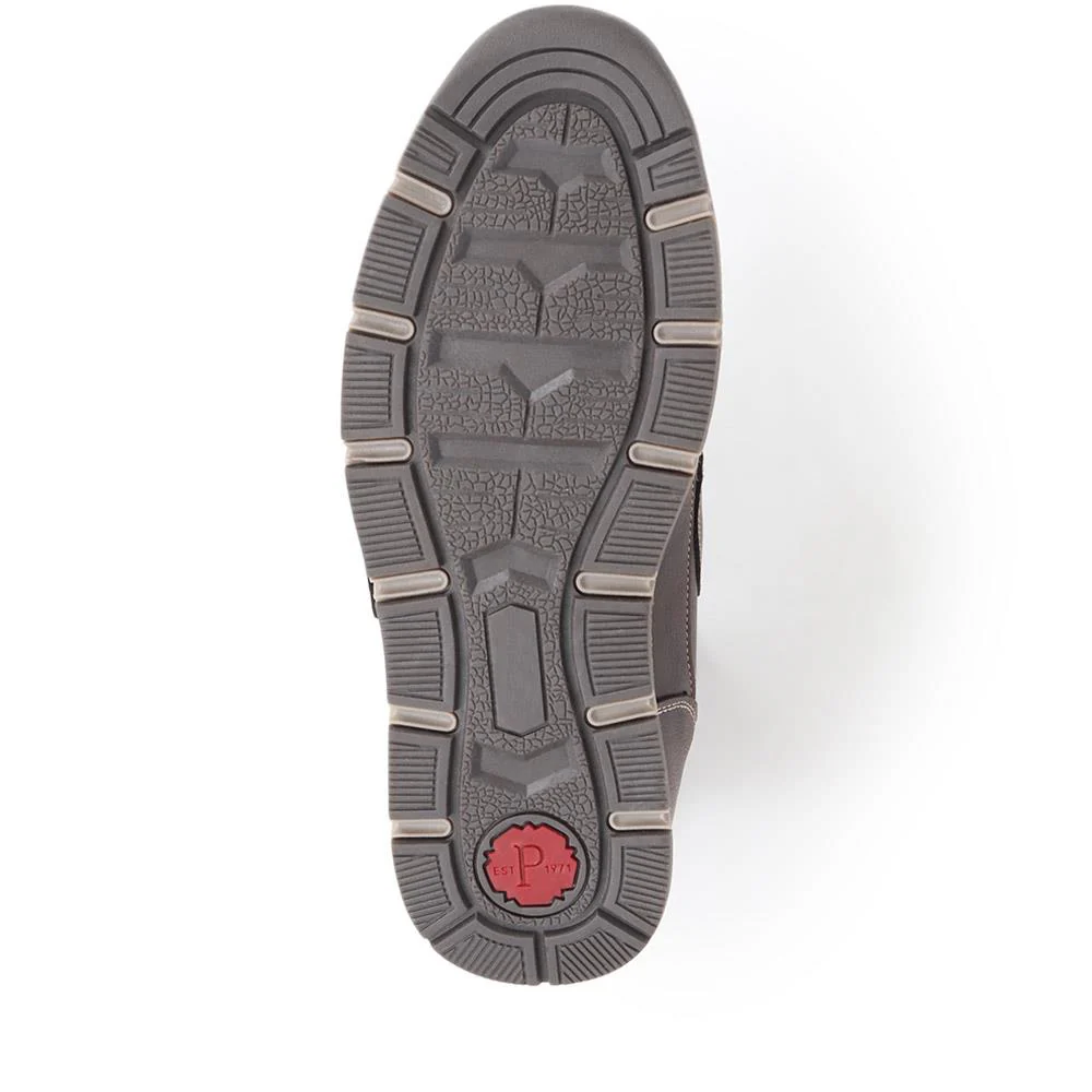 Wide Fit Adjustable Fasten Trainers  - WBINS40033 / 325 790 - Dark Brown - Image 4