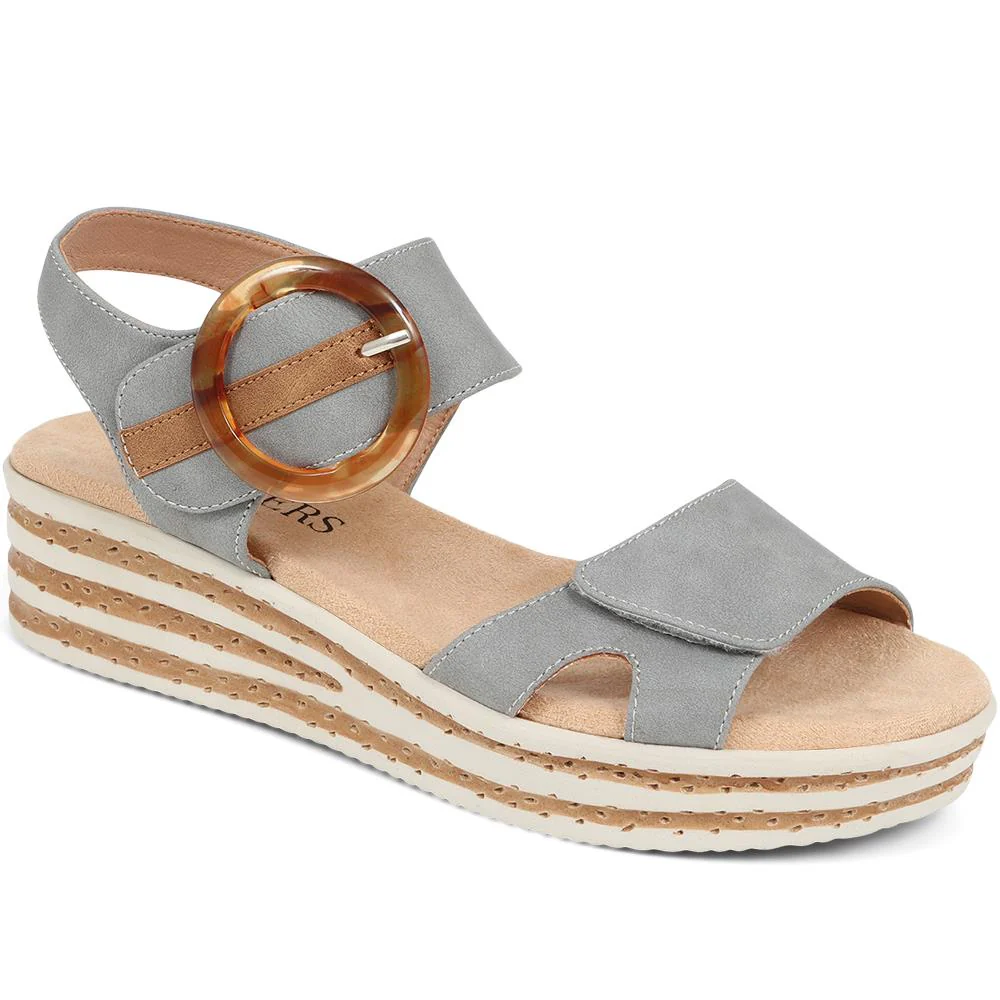 Touch-Fasten Wedge Sandals - WBINS39033 / 325 232 - Image 3