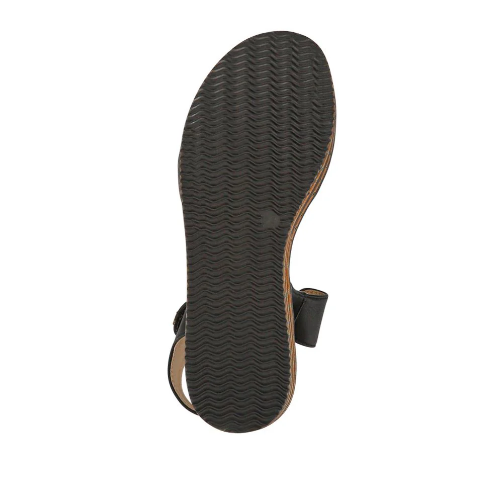 Touch Fasten Wedge Sandals - WBINS39033 / 325 232 - Black - Image 6