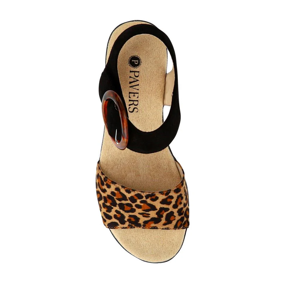 Touch-Fasten Wedge Sandals - WBINS39086 / 325 357 - Leopard - Image 5