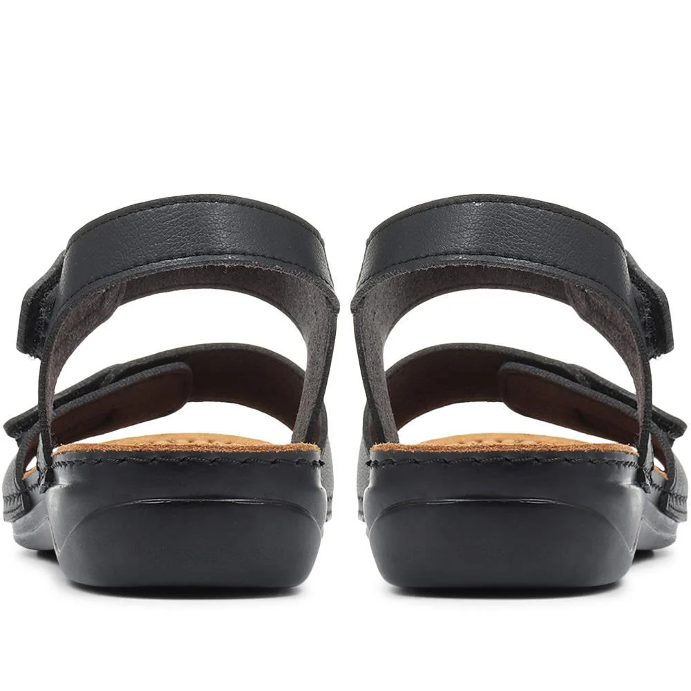 Touch-Fastening Flat Sandals - MUYA31013 / 317 802 - Black - Image 3