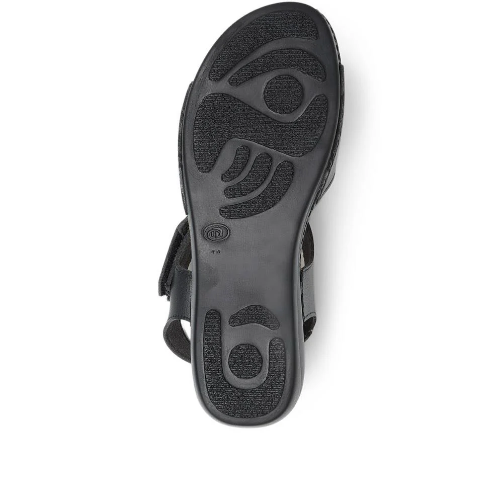 Touch-Fastening Flat Sandals - MUYA31013 / 317 802 - Black - Image 4