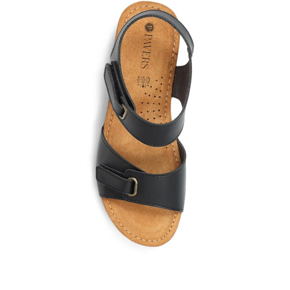 Touch-Fastening Flat Sandals - MUYA31013 / 317 802 - Black - Image 5