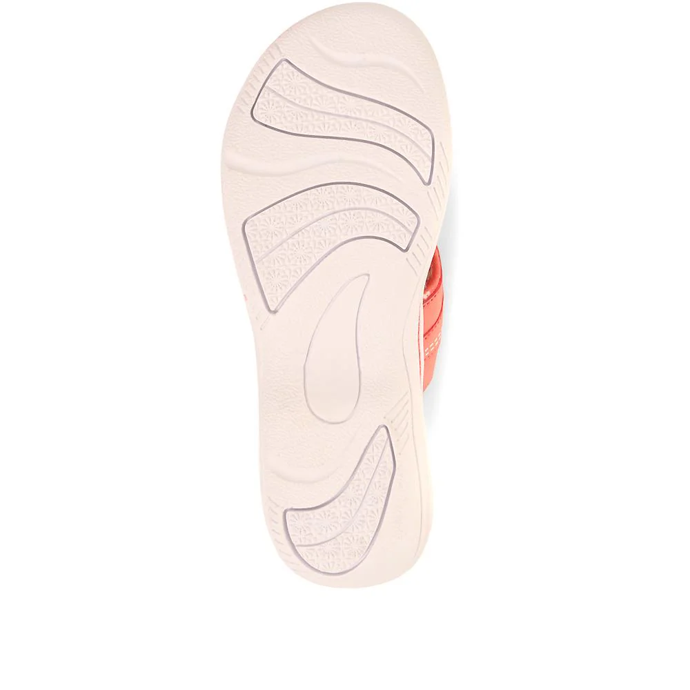 Touch-Fastening Toe Post Sandals - XIAM29002 / 316 019 - Coral - Image 6