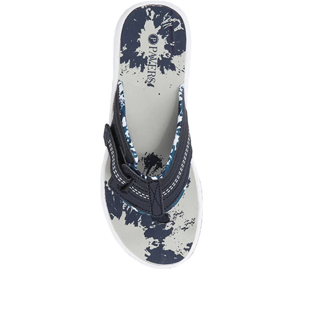 Touch-Fastening Toe Post Sandals - XIAM29002 / 316 019 - Navy - Image 7