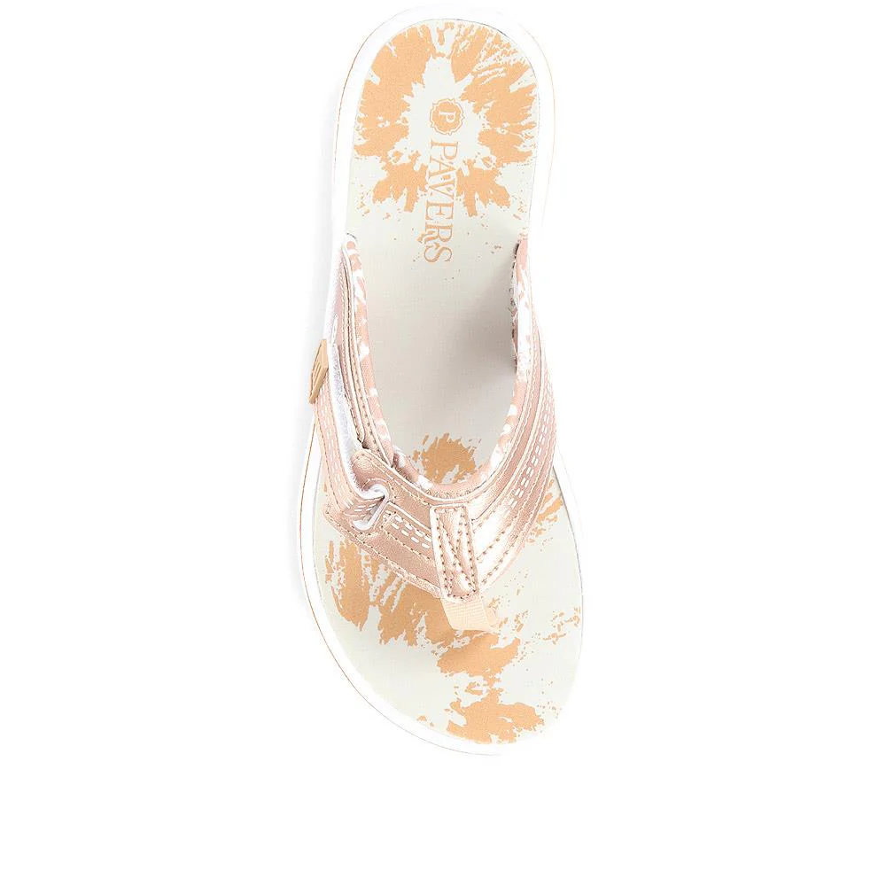 Touch-Fastening Toe Post Sandals - XIAM29002 / 316 019 - Rose Gold - Image 4
