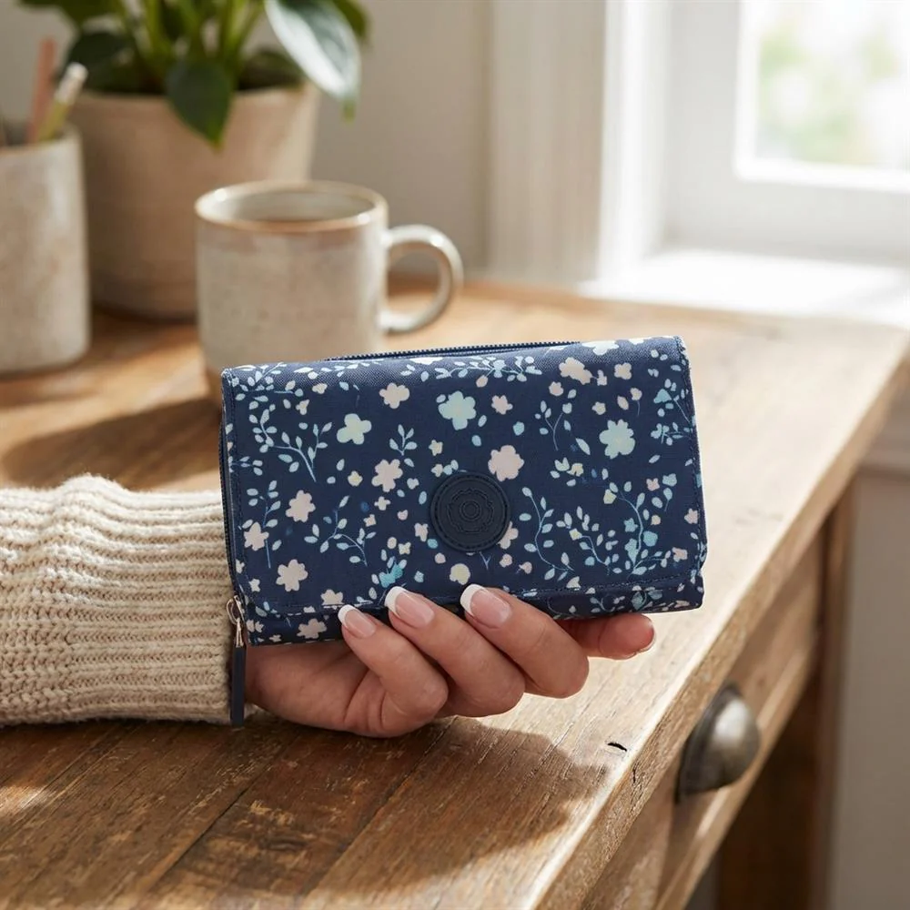 Tri-Fold Purse - SMIT37005 / 323 860 - Navy Floral - Image 2