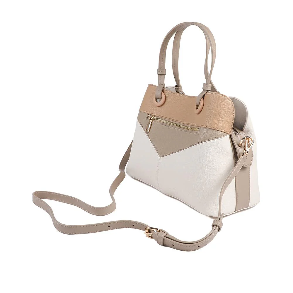 Tri Toned Structed Tote Bag - BELHETIA43003 / 329 234 - Cream Multi - Image 4