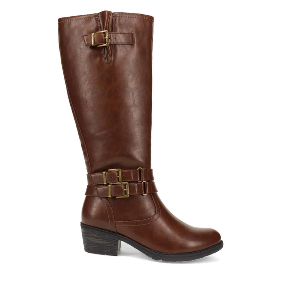 Triple-Buckled Long Boots - SENBO40003 / 326 166 - Brown - Image 2