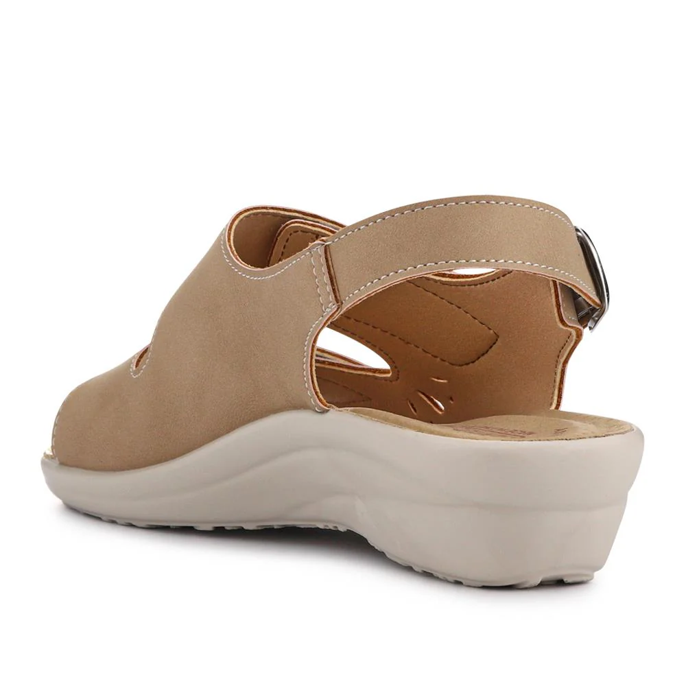 Triple-Fasten Cushioning Sandals - FLY41017 / 326 660 - Beige - Image 3