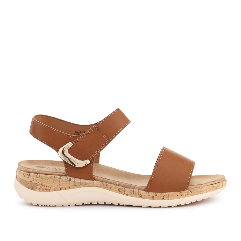 Triple Strap Touch-Fastening Sandals - BAIZH41068 / 327 979 - Tan - Image 2