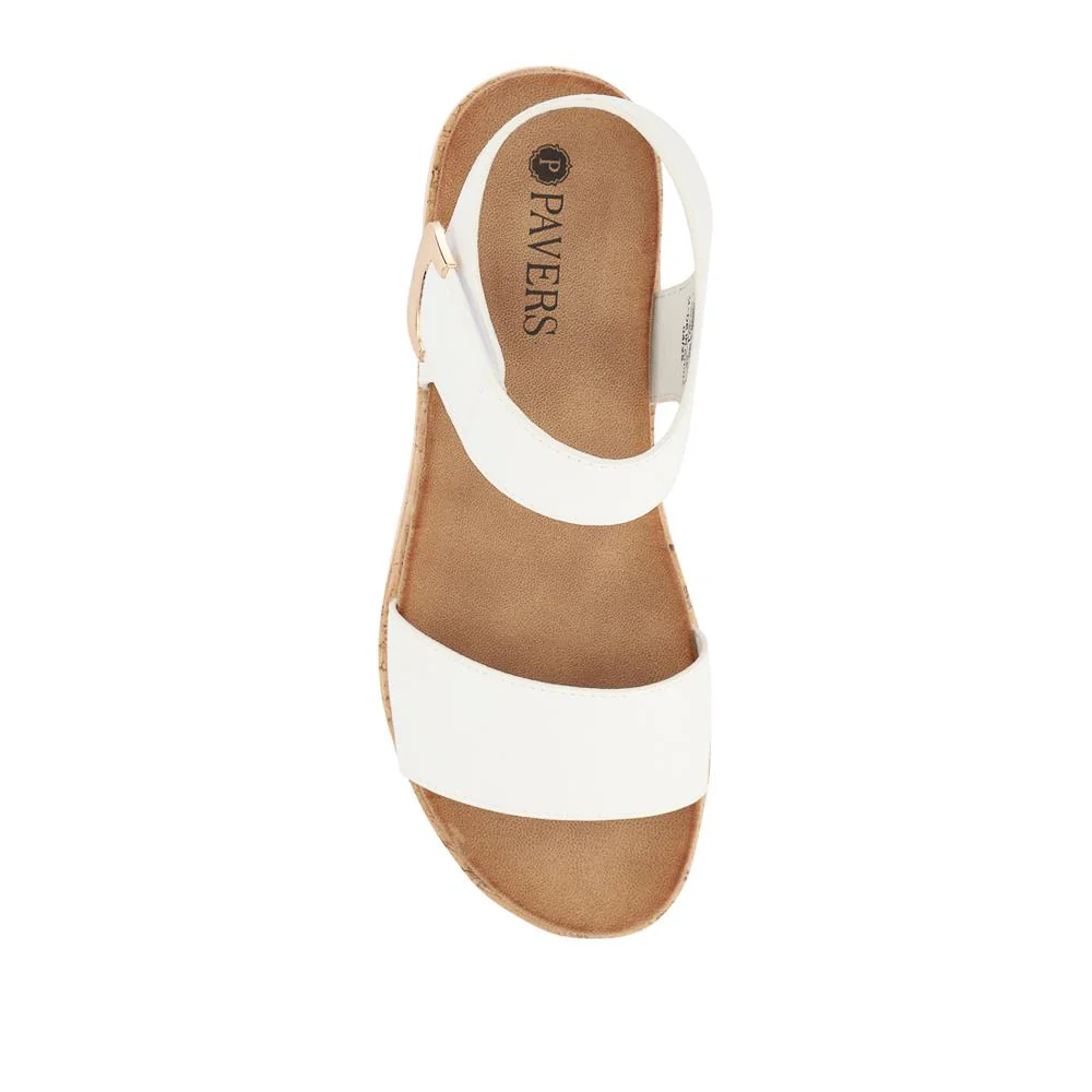 Triple Strap Touch-Fastening Sandals - BAIZH41068 / 327 979 - White - Image 4