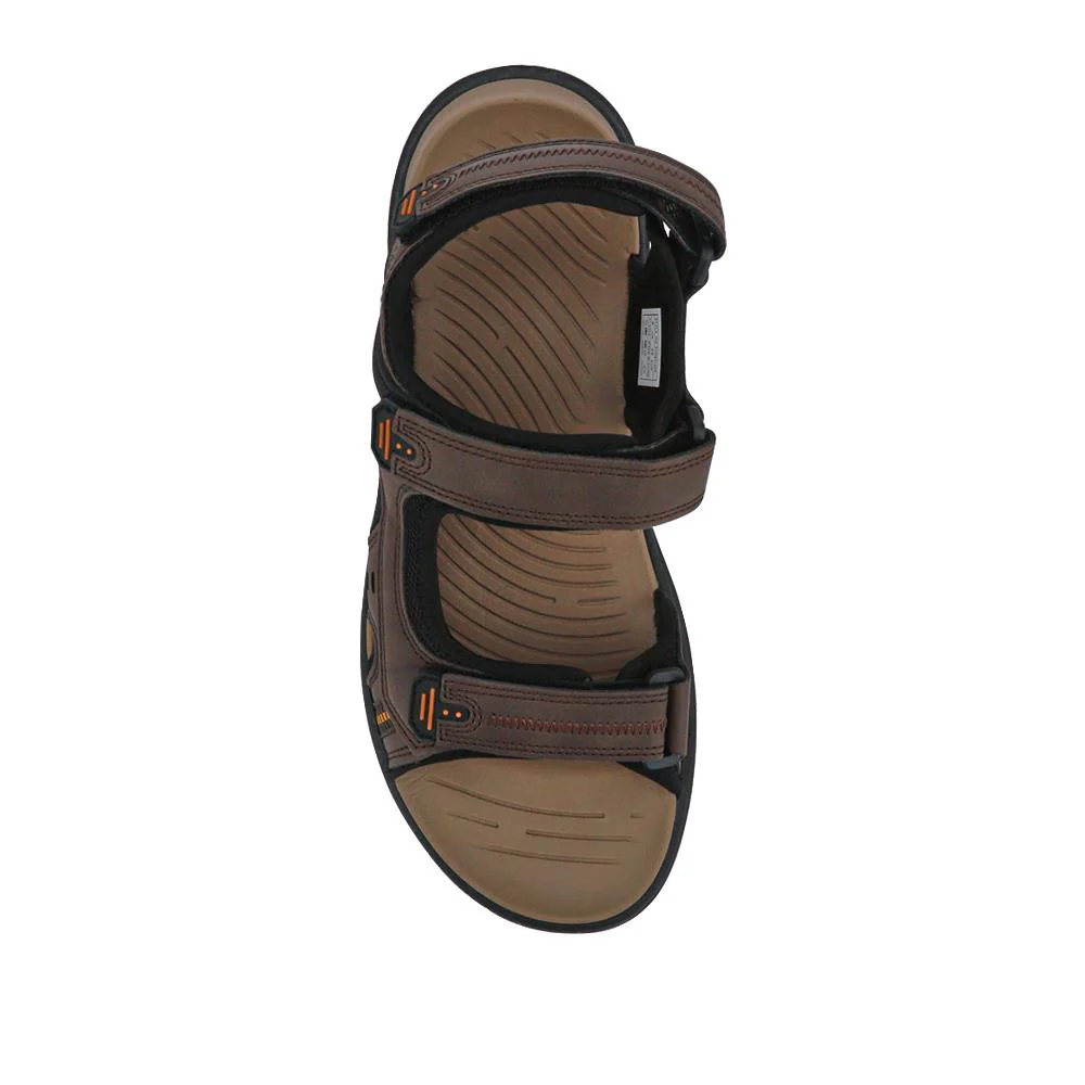 Triple Touch-Fastening-Strapped Sandals - XIAM41006 / 326 975 - Brown - Image 5