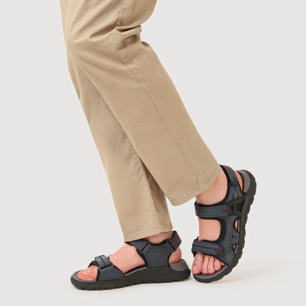 Triple Touch-Fastening-Strapped Sandals - XIAM41006 / 326 975 - Navy - Image 6