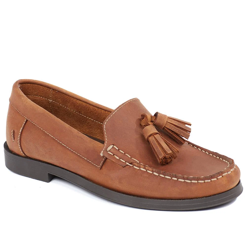 Trish Leather Casual Moccasins - TRISH / 327 519 - Tan