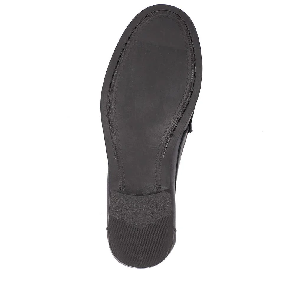 Trish Leather Casual Moccasins - TRISH / 327 519 - Black - Image 5