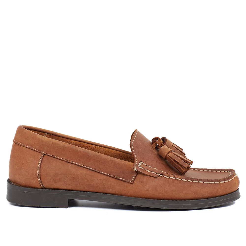 Trish Leather Casual Moccasins - TRISH / 327 519 - Tan - Image 2