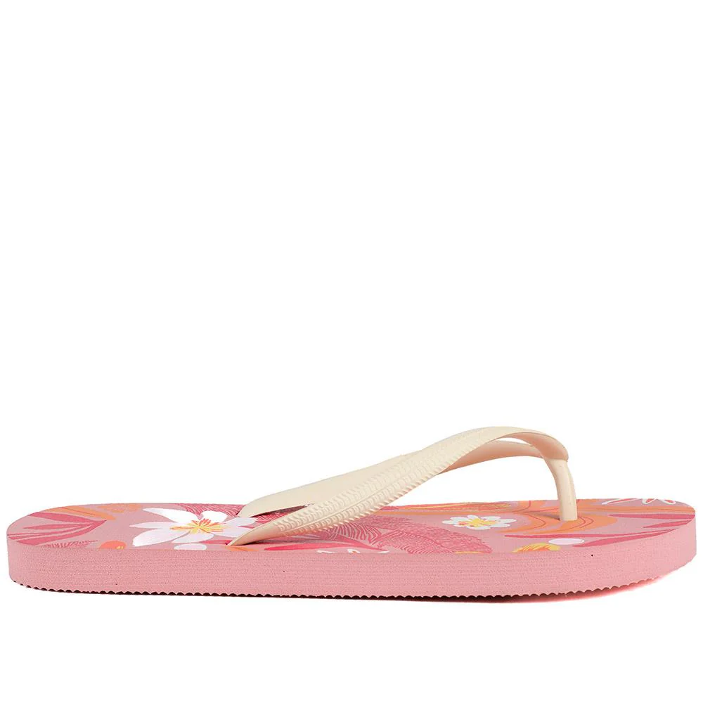 Tropical Print Toe Posts - HTZ43005 / 329 172 - Pink Multi - Image 3