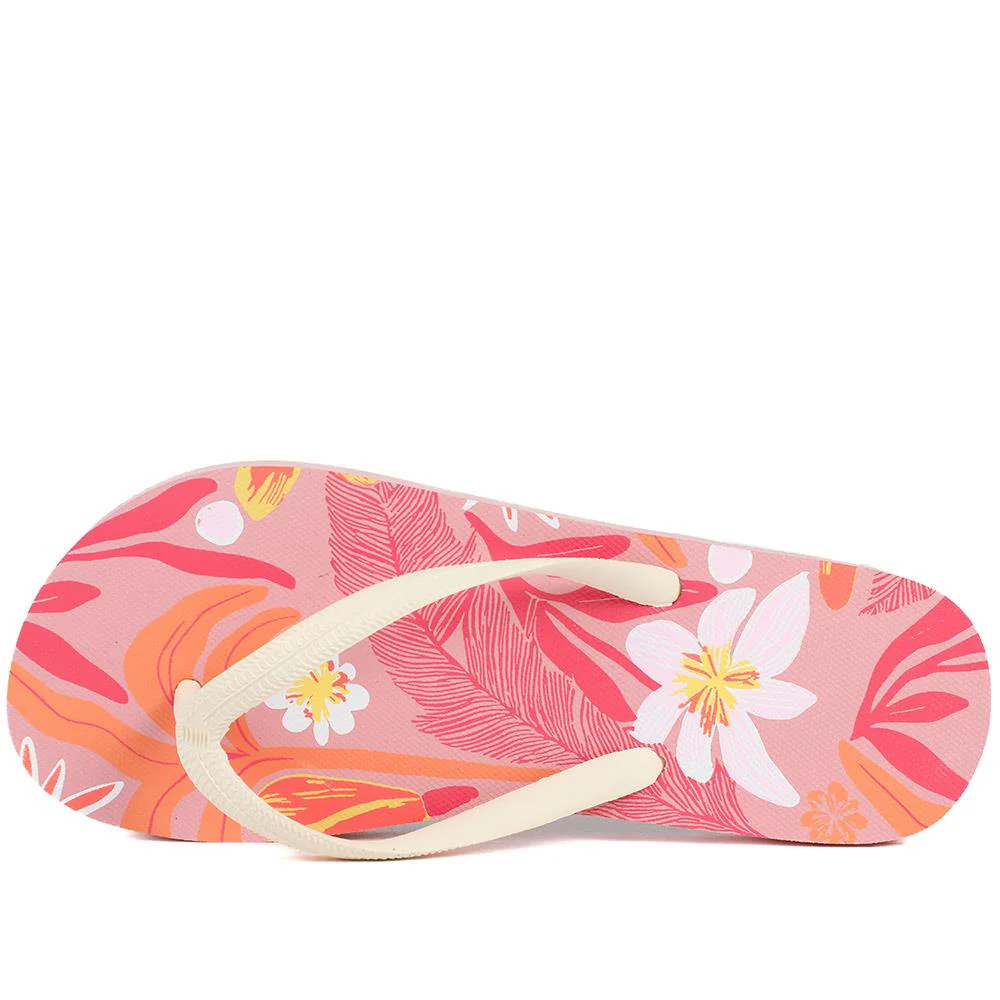 Tropical Print Toe Posts - HTZ43005 / 329 172 - Pink Multi - Image 5