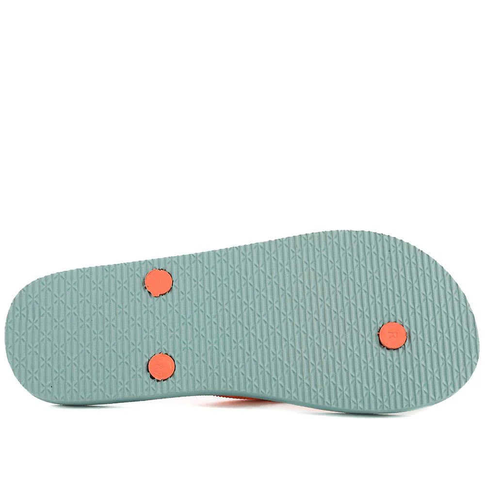 Tropical Print Toe Posts - HTZ43005 / 329 172 - Teal Multi - Image 6