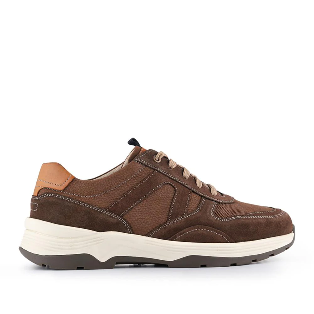 Ultra-Wide Lace-Up Trainers - GRANT / 326 967 - Brown - Image 2
