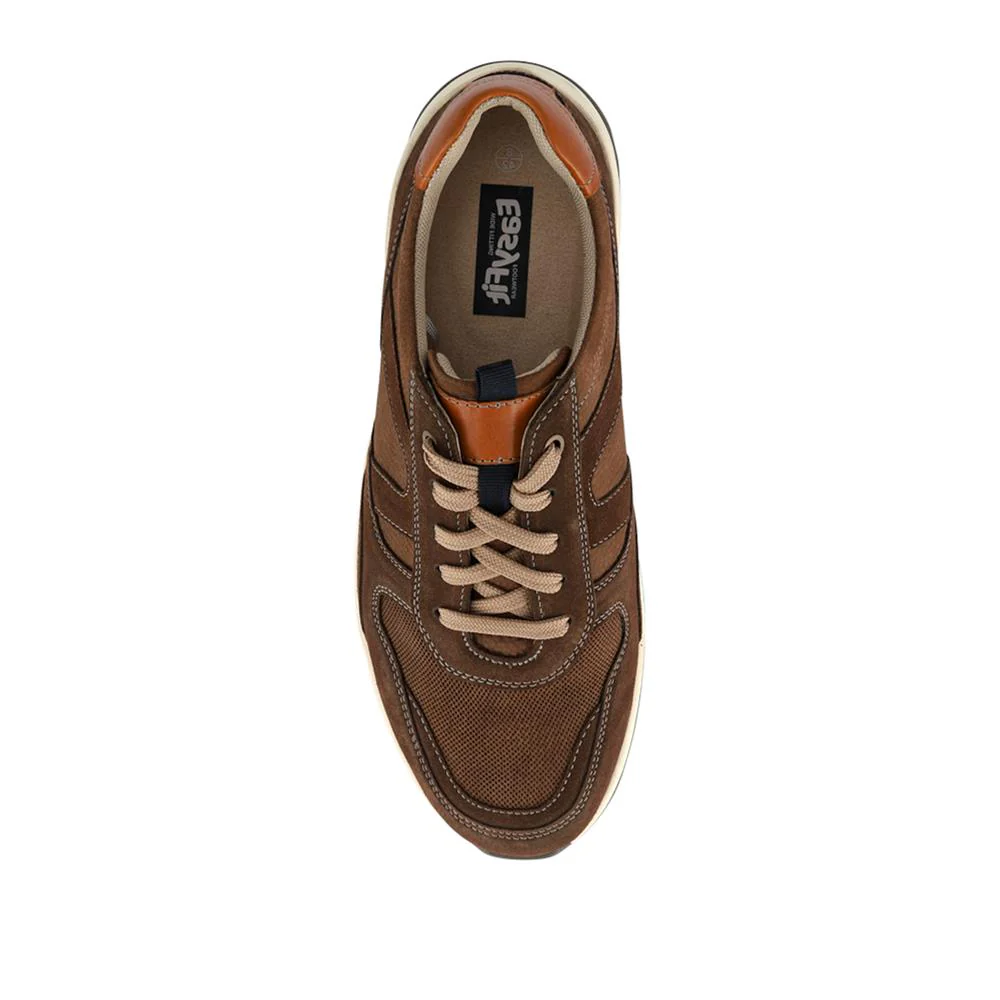 Ultra-Wide Lace-Up Trainers - GRANT / 326 967 - Brown - Image 4