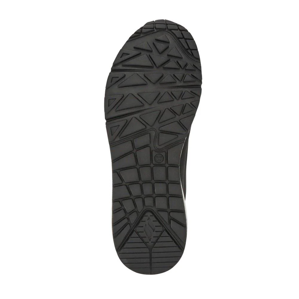 Skechers Wide-Fit Uno - Shimmer Away Trainers - SKE41503 / 326 716 - Black - Image 5