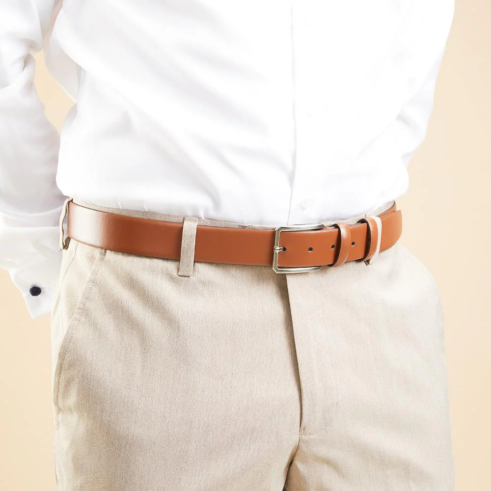 Uxbridge Men's Leather Belt - UXBRIDGE / 321 979 - Chestnut - Image 2