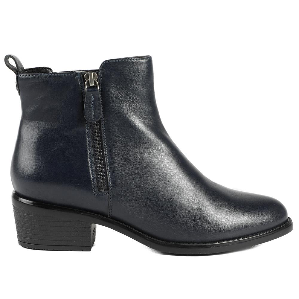 Van Dal Barlow II Extra Wide Leather Ankle Boots - GUP42503 / 328 841 - Navy Leather - Image 2