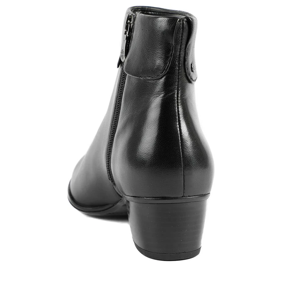 Van Dal Dove Leather Ankle Boots - GUP42501 / 328 839 - Black Leather - Image 3
