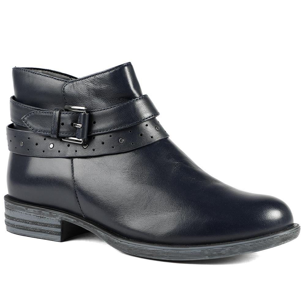 Van Dal Fiesta II Extra Wide Fit Ankle Boots - GUP42505 / 328 843 - Navy Leather