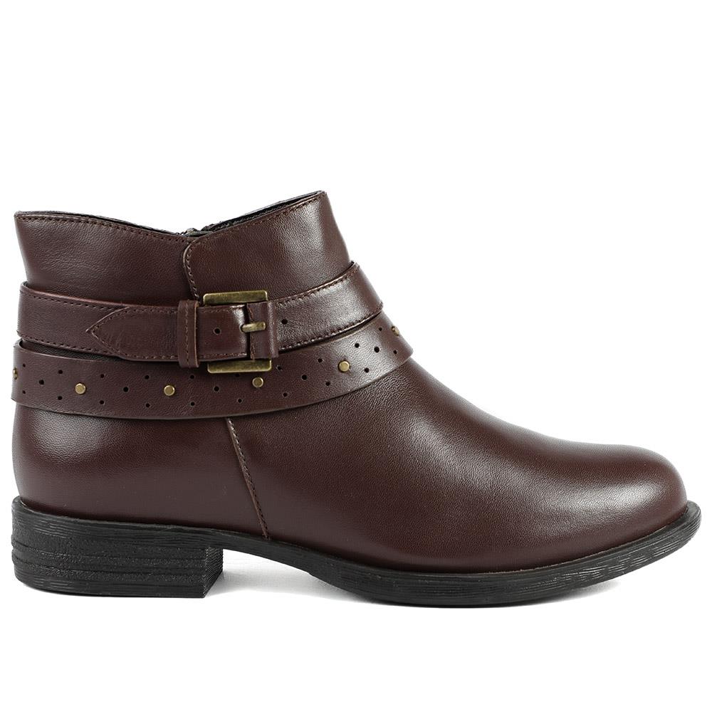 Van Dal Fiesta II Extra Wide Fit Ankle Boots - GUP42505 / 328 843 - Brown Leather - Image 2