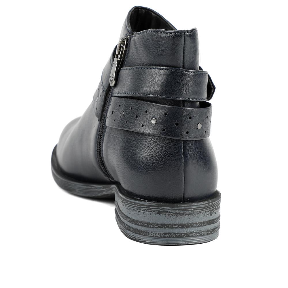 Van Dal Fiesta II Extra Wide Fit Ankle Boots - GUP42505 / 328 843 - Navy Leather - Image 3