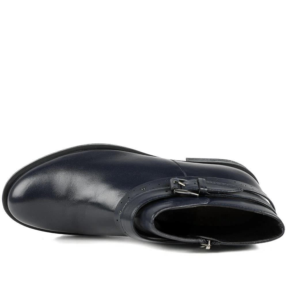 Van Dal Fiesta II Extra Wide Fit Ankle Boots - GUP42505 / 328 843 - Navy Leather - Image 4