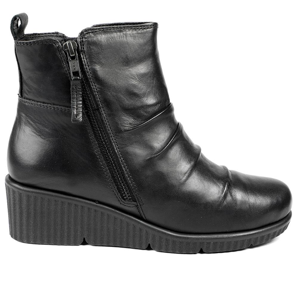 Van Dal Leather Zip Up Ankle Boots - SERVI42502 / 329 327 - Black - Image 2